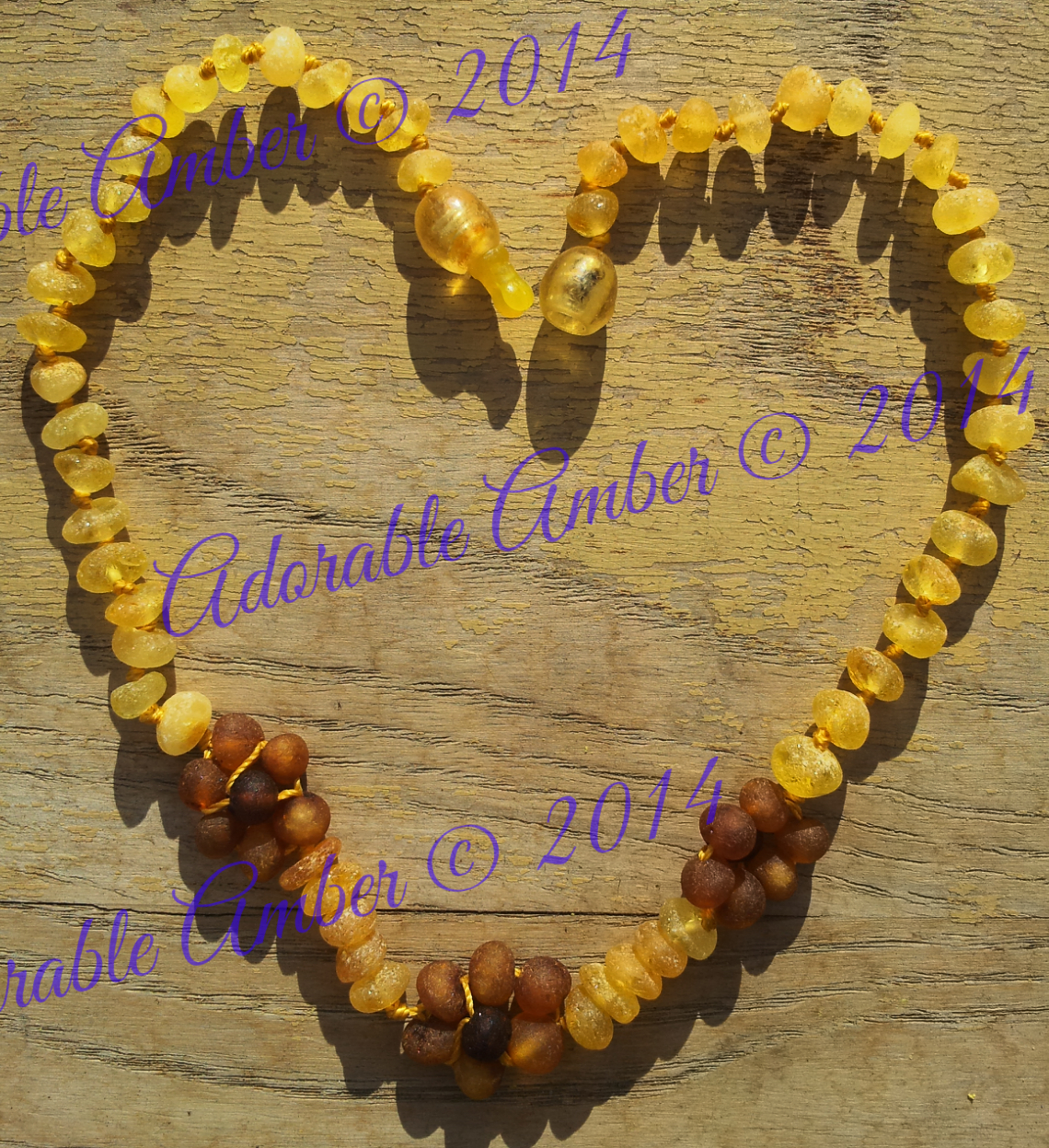 Lemon Raw Raw Baltic Amber Teething Necklace for Baby 11 Inches - UNPOLISHED 